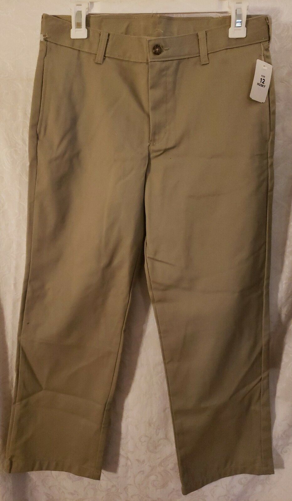 Boys Beige Khaki Pants By George Size 12h 12 Husky Adjustable Waist Nwt