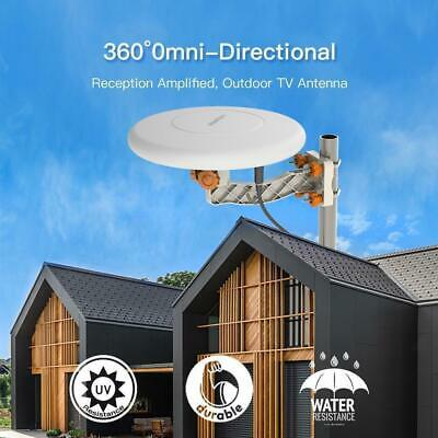 150Miles 360° Omni-Directional Amplified TV Antenna HDTV 1080P 4K HD Signal