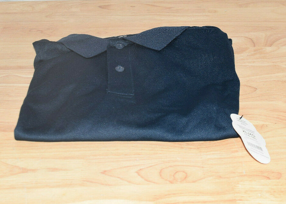 Wonder Nation Boys Xl 14-16 School Uniform Long Sleeve  Polo Shirt-navy Blue