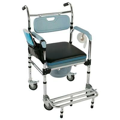 New Medical Commode Shower Commode Wheelchair Bedside Toilet & Rolling Chair